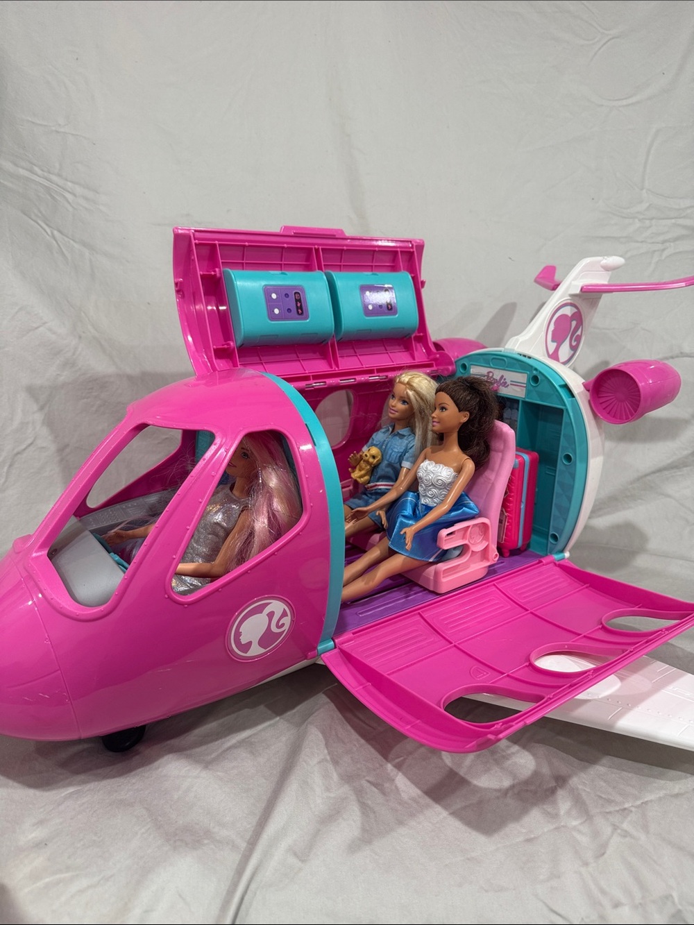 Barbie Pink & Teal Jetliner Playset & Accessories